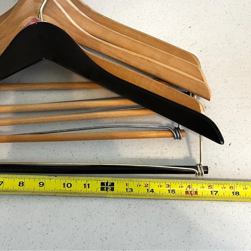 Bundle of 5 Vintage Wishbone Wooden Suit Hangers